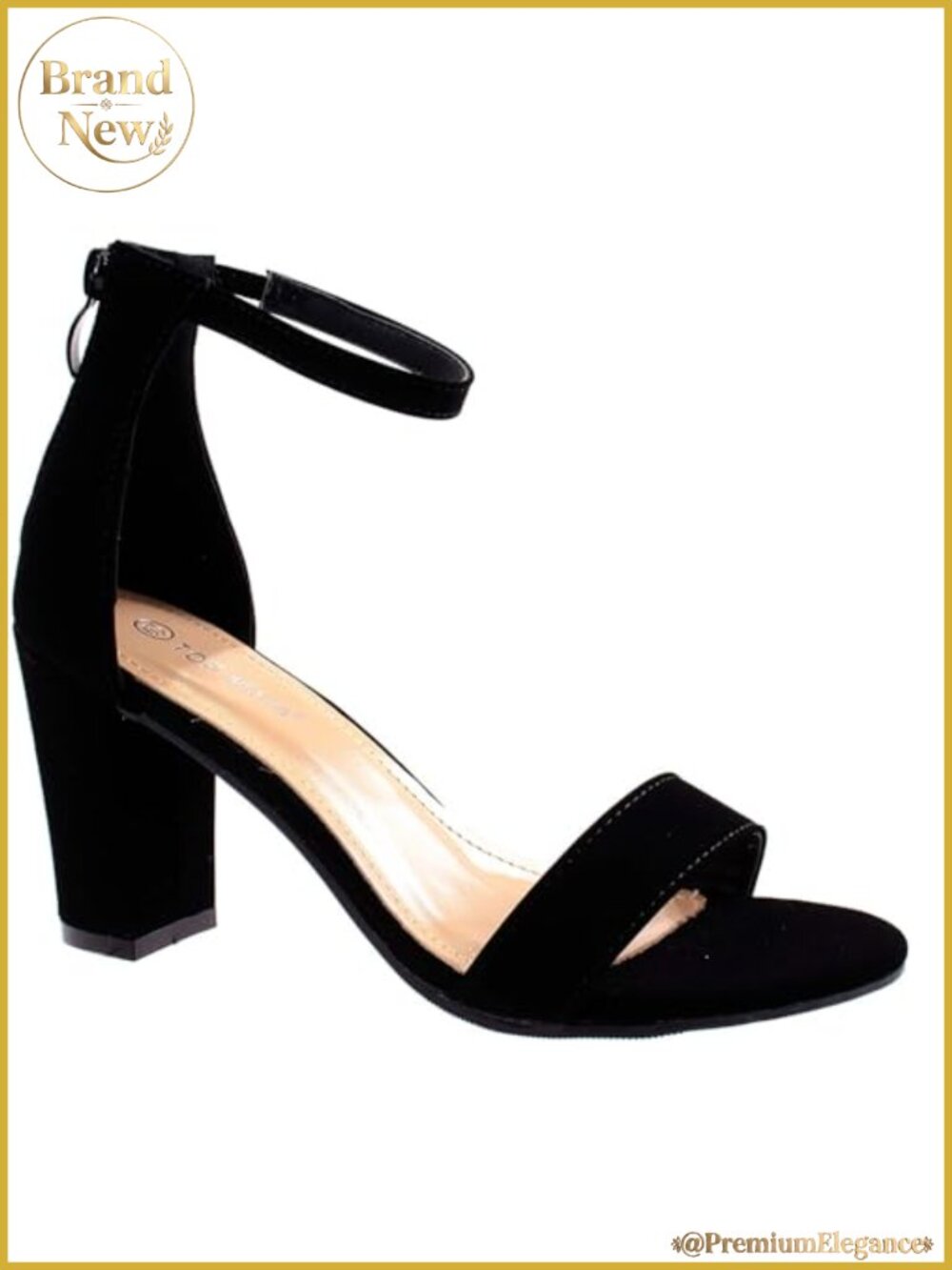 Hannah-1 Ankle Strap Block Heel Sandals